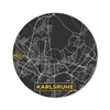 MuchoWow® Mauspad Mousepad Karlsruhe - Gold - Stadtplan - Produktbild-Vorschau 1