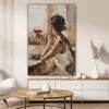 MuchoWow© Leinwand Bilder 80x120 cm - Design: Frau mit Produktbild-Vorschau 6
