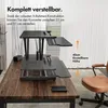 VonHaus Steh-Sitz Schreibtischaufsatz, Schwarz 80 x 40 cm Produktbild-Vorschau 3