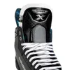 Close-up view of the top part of a black ice hockey skate. Podgląd zdjęcia produktu