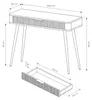 AX LIVING Vespasia petite coiffeuse noire 100,2 cm cannelée Voir les images du produit 7