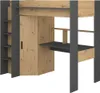 Lit surélevé avec bureau + armoire - 90 x 200 cm - Naturel Voir les images du produit 7
