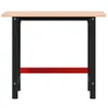 vidaXL Banco da lavoro 100x60x81,5 cm in legno massiccio di Anteprima dell’immagine prodotto 4