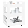 vidaXL Chariot de cuisine blanc 60x45x80 cm Bois composite Voir les images du produit 8