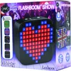 The image shows the retail packaging of a Lexibook Flashboom Show Bluetooth Speaker. Voir les images du produit