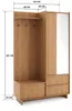 Garderobe SUNA Flurmöbel Set mit Spiegel Schuhschrank Eiche Produktbild-Vorschau 4
