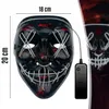 Schwarze LED-Leuchtmaske für Halloween-Horrorparty Produktbild-Vorschau 7