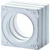 A white plastic ventilation component with a circular opening. Anteprima dell’immagine prodotto