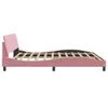 vidaXL Cadre de lit "Dover" rose 200x200 cm velours Voir les images du produit 5