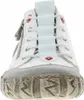 A close-up, front-facing view of a white sneaker with gray accents. Podgląd zdjęcia produktu