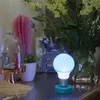 LED Batterie Tischlampe Glühbirne Blau Tischleuchte Push Produktbild-Vorschau 3