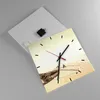 Wanduhr - Quadrat - Glasuhr - Łódź Wrack Meer - 40x40cm - Produktbild-Vorschau 2