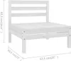 vidaXL 8 tlg. Garten Lounge Set Massivholz Kiefer Weiß - Produktbild-Vorschau 8