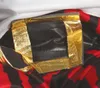 A close-up of a costume belt buckle with gold trim. Anteprima dell’immagine prodotto