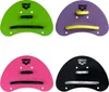 Four swimming hand paddles in different colors arranged in a 2x2 grid. Produktbild-Vorschau