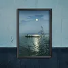 Poster - Canvas - Leinwand - 29,7 cm x 42 cm - Boote Nacht Produktbild-Vorschau 1