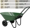 HAGO24 Gartenkarre Grün Schubkarre Kippkarre 78L PP Wanne Produktbild-Vorschau 3