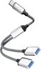 INF Typ-C-auf-Dual-USB-2.0-Adapter Silber Produktbild-Vorschau 1