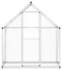 vidaXL Szklarnia z ramą fundamentową srebrna 169x58x195cm Podgląd zdjęcia produktu 3