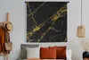 MuchoWow® Wandteppich Wandbehang Marmor - Gold - Schwarz - Produktbild-Vorschau 5