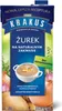 A carton of Krakus Zurek soup with ingredients like potatoes, onions, and garlic depicted around it. Náhľad obrázku produktu