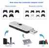Diagram showing how a controller adapter works with different gaming consoles and devices. Produktbild-Vorschau