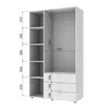 A technical drawing of a white wardrobe with dimensions indicated. Produktbild-Vorschau