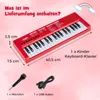 Kinderpiano, 37 toetsen, 8 ritmes, rood, met microfoon Productafbeelding-voorbeeld 2