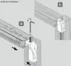 Diagram showing how to install a shower wall component using an Allen wrench. Produktbild-Vorschau