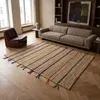 Juteteppich mit mehrfarbigen Wollflechtbändern 120x170 Produktbild-Vorschau 2