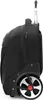 Side view of a black rolling backpack with a telescopic handle and large wheels. Podgląd zdjęcia produktu