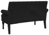 vidaXL Lavice s opěradlem černá 120x62x75,5 cm látka Náhled obrázku produktu 6