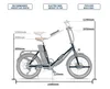 Onesport 20" Elektrofahrrad Pedelec, elektrisches Faltrad Produktbild-Vorschau 2