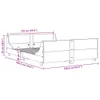 Massivholzbett ohne Matratze Weiß 135x190 cm Kiefernholz Produktbild-Vorschau 8