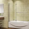 A modern bathroom with a bathtub and a glass shower screen. Produktbild-Vorschau