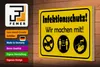 Holzschild Hinweis 30x20cm Infektionsschutz Wir machen mit Produktbild-Vorschau 3