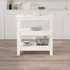 vidaXL Pracovní stůl bílý 78,5x50x80 cm Borovicový masiv Náhled obrázku produktu 3
