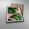 Gerahmtes Poster - Schwarzer Rahmen - Monstera Blatt Rosa - Produktbild-Vorschau 3