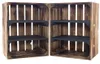 3er Set geflammte/braune Holzkiste mit 2 Mittelbrettern Produktbild-Vorschau 6