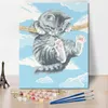 Malování podle čísel s rámem Obraz - Závěsná kočka 40 x 50 Náhled obrázku produktu 2