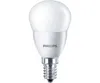 A white Philips LED light bulb with a silver screw base, shown against a white background. Voir les images du produit