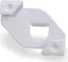 A white plastic mounting clip for a ceiling grid system. Produktbild-Vorschau