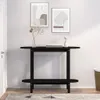 vidaXL Konsolentisch Schwarz 110x40x80 cm Massivholz Kiefer Produktbild-Vorschau 13
