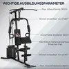 HOMCOM Posilňovacia stanica Fitness stanica s lat pull-down Náhľad obrázku produktu 6