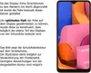 A smartphone with a protective film overlay, with accompanying text explaining the product's features and benefits. Produktbild-Vorschau