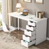 Scrivania per computer con 5 cassetti, bianca, moderna e Anteprima dell’immagine prodotto 9