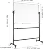 SucceBuy 48x32 palcov roll-up tabuľa, výškovo nastaviteľná, Náhľad obrázku produktu 8