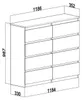 Kommode mit 8 Schubladen breite 120cm Sideboard moderne Produktbild-Vorschau 5