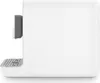 Side view of a white coffee machine. Voir les images du produit