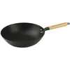 Gusseisen wok pfanne Ludmiła 30cm Holzgriff Bratpfanne GAS Produktbild-Vorschau 2